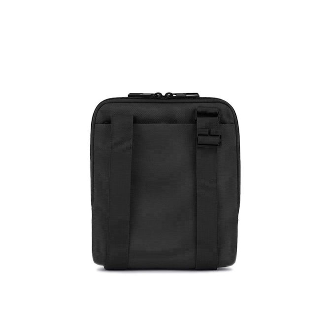 BORSELLO GRANDE PORTA IPAD IN PELLE E TESSUTO Unisex Nero