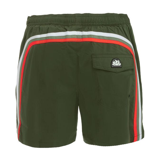 BOXER MARE ARCOBALENO A CONTRASTO RETRO Uomo Olive