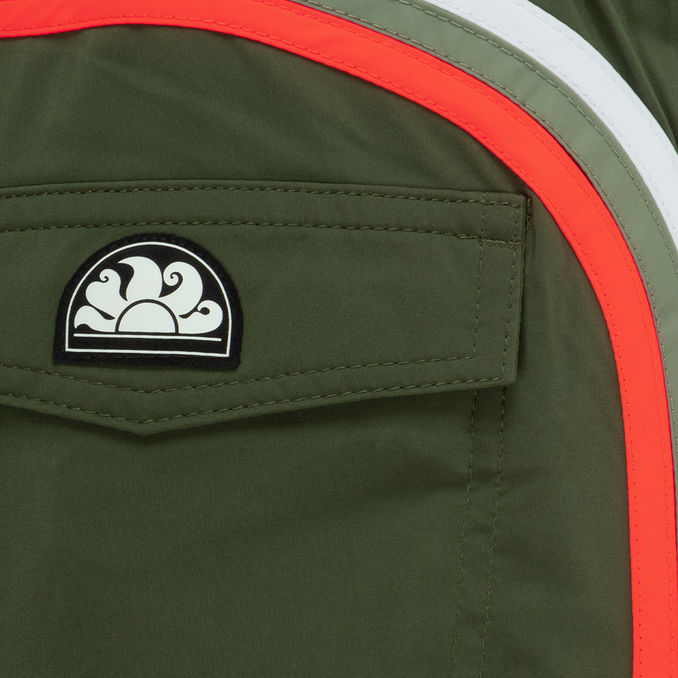 BOXER MARE ARCOBALENO A CONTRASTO RETRO Uomo Olive