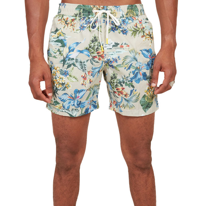 BOXER MARE FIORATO Uomo Beige