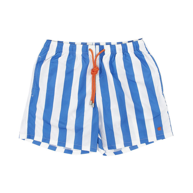 BOXER MULTICOLOR CON RICAMO E CORDINO Uomo Bianco Egeo