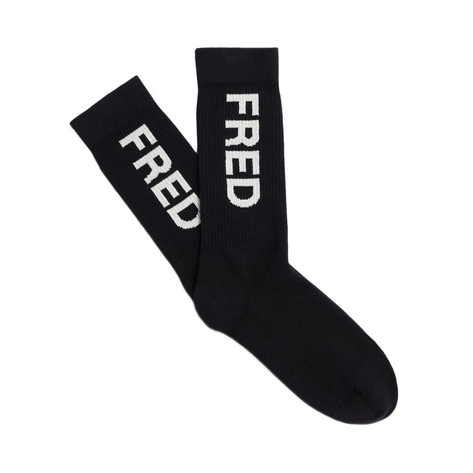 CALZE BRANDED RIB Uomo Nero