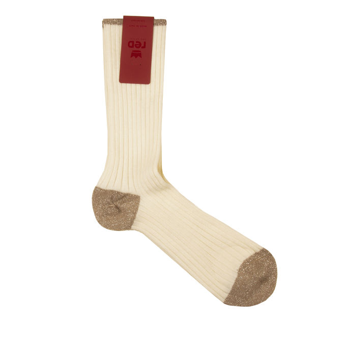 CALZE COSTA CON LUREX E CASHMERE Donna Avorio