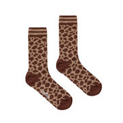 CALZE DEMI MOTIVO ANIMALIER Donna Beige Scuro  CALZE DEMI MOTIVO ANIMALIER Donna Beige Scuro