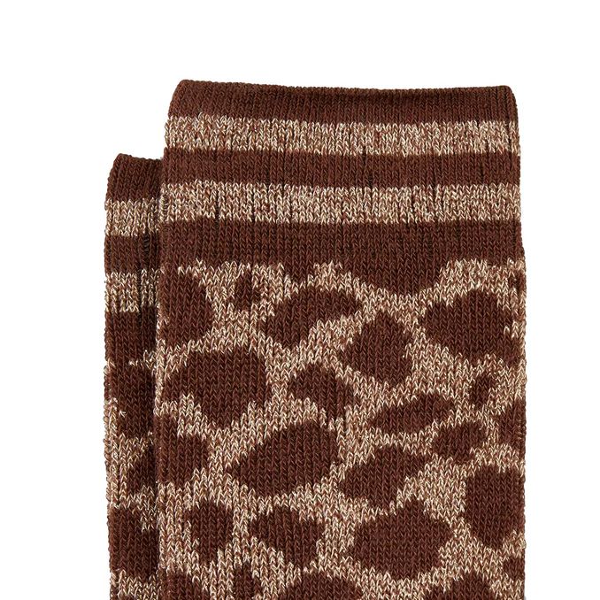 CALZE DEMI MOTIVO ANIMALIER Donna Beige Scuro