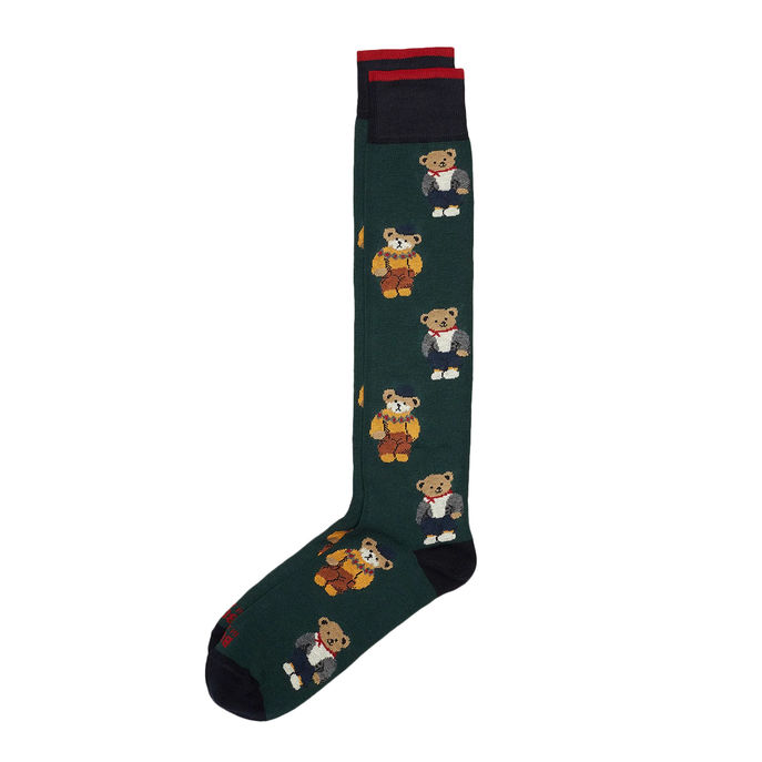 CALZE FUNNY BEAR Unisex Verde Scuro