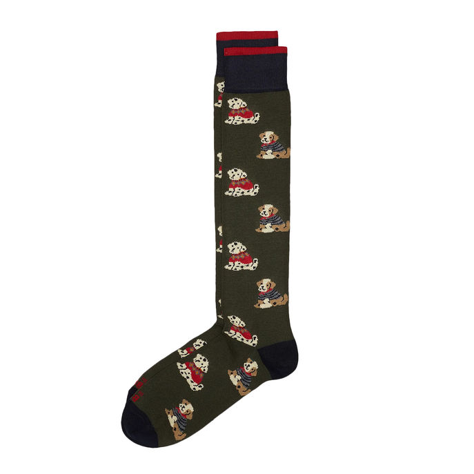 CALZE FUNNY DOG Unisex Verde Militare