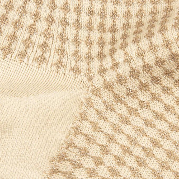 CALZE JACQUARD MICRO ROMBO LUREX Donna Alpaca