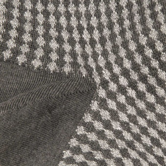 CALZE JACQUARD MICRO ROMBO LUREX Donna Grafite