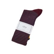 CALZE LUNGHE A RIGHE IN COTONE Uomo Bordeaux Grigio CALZE LUNGHE A RIGHE IN COTONE Uomo Bordeaux Grigio
