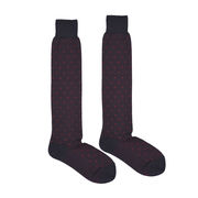 CALZE LUNGHE CON CUORICINI Uomo Blu Rosso CALZE LUNGHE CON CUORICINI Uomo Blu Rosso