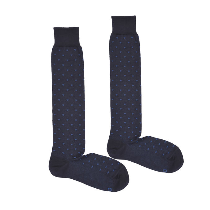 CALZE LUNGHE CON CUORICINI Uomo Jeans Reale