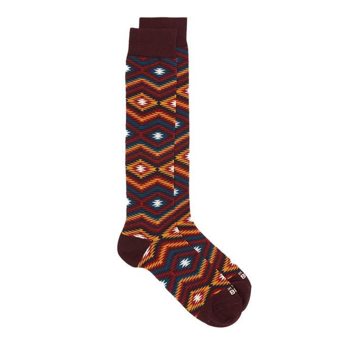 CALZE LUNGHE IKAT Unisex Bordeaux