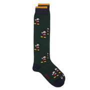 CALZE MICKEY ALLOVER Unisex Verde Scuro  CALZE MICKEY ALLOVER Unisex Verde Scuro