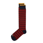 CALZE STRIPE RUGBY Uomo Bordeaux Arancio  CALZE STRIPE RUGBY Uomo Bordeaux Arancio