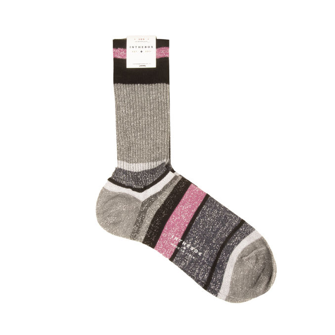 CALZE STRIPE STARDUST Donna Grigio Melange