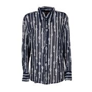 CAMICETTA LEGGERISSIMA MOTIVO CATENE Donna Midnight Blu White CAMICETTA LEGGERISSIMA MOTIVO CATENE Donna Midnight Blu White