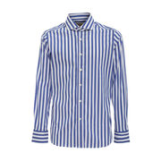 CAMICIA A RIGHE LARGA Uomo Bianco Bluette CAMICIA A RIGHE LARGA Uomo Bianco Bluette