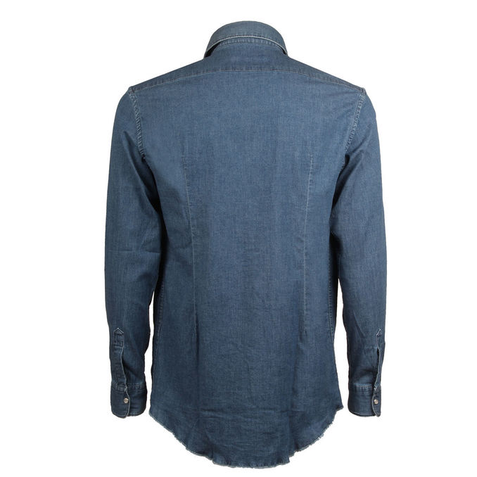CAMICIA BASICA SUPER STRETCH Uomo Denim Medio
