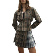 CAMICIA BUSTIER CHECK CON BORCHIE CAMICIA BUSTIER CHECK CON BORCHIE