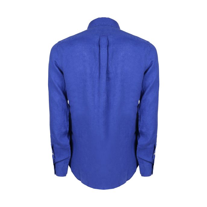 CAMICIA BUTTON DOWN SLIM IN LINO Uomo Royal Navy