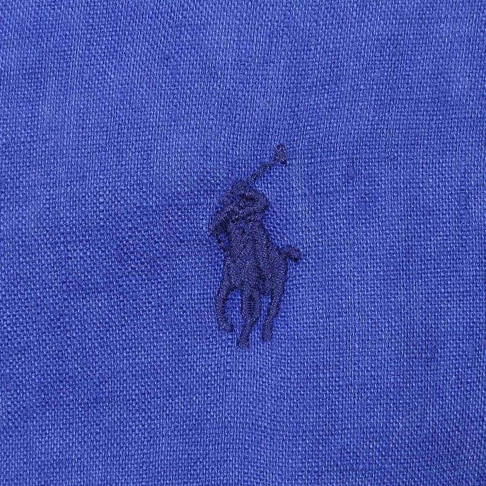 CAMICIA BUTTON DOWN SLIM IN LINO Uomo Royal Navy