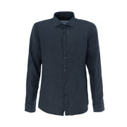 CAMICIA COLLO FRANCESE IN LINO Uomo Blu Navy CAMICIA COLLO FRANCESE IN LINO Uomo Blu Navy