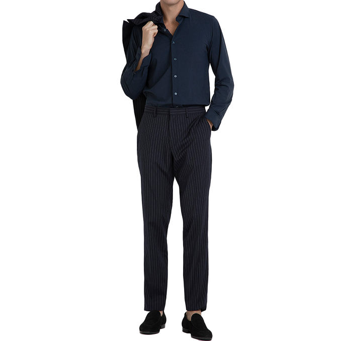 CAMICIA COLLO ITALIANO Uomo Blu