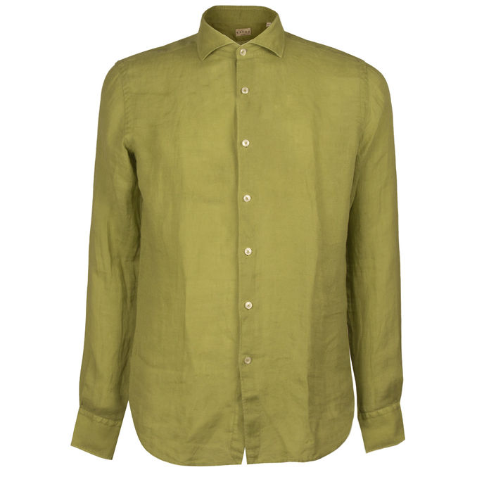 CAMICIA COLLO ITALIANO Uomo Verde Mela