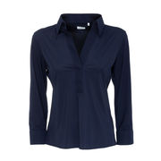 CAMICIA CON COLLETTO E SCOLLO V Donna Blu CAMICIA CON COLLETTO E SCOLLO V Donna Blu