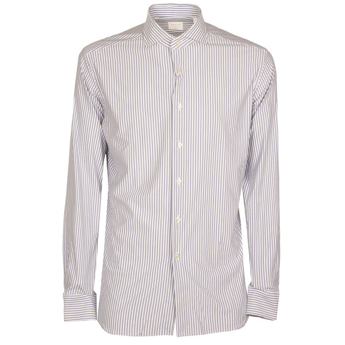CAMICIA CON COLLO ALLA FRANCESE Uomo Bianco Blu