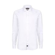 CAMICIA CON COLLO FRANCESE IN POPELINE STRETCH Uomo Bianco CAMICIA CON COLLO FRANCESE IN POPELINE STRETCH Uomo Bianco