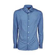 CAMICIA CON FANTASIA REGULAR Uomo Blu Azzurro Bianco CAMICIA CON FANTASIA REGULAR Uomo Blu Azzurro Bianco