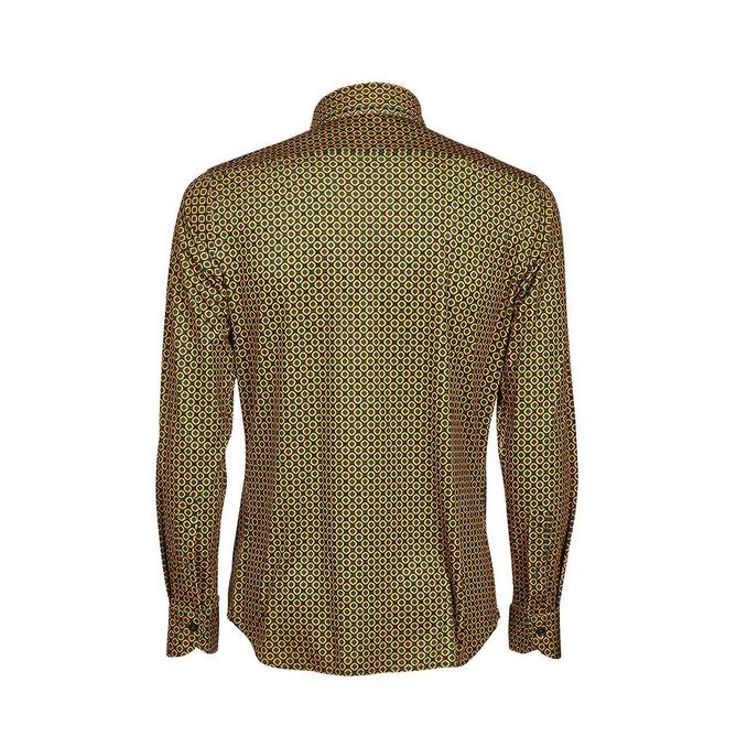 CAMICIA CON FANTASIA REGULAR Uomo Giallo Verde Bianco