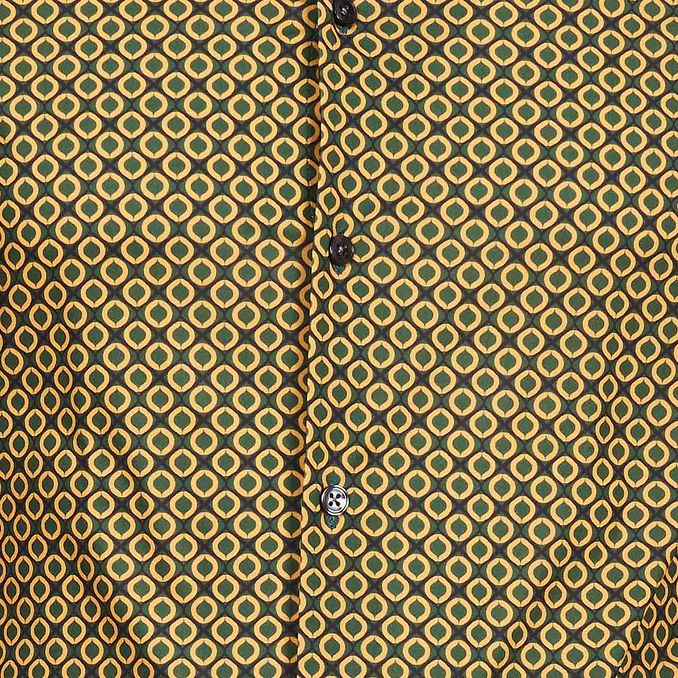 CAMICIA CON FANTASIA REGULAR Uomo Giallo Verde Bianco
