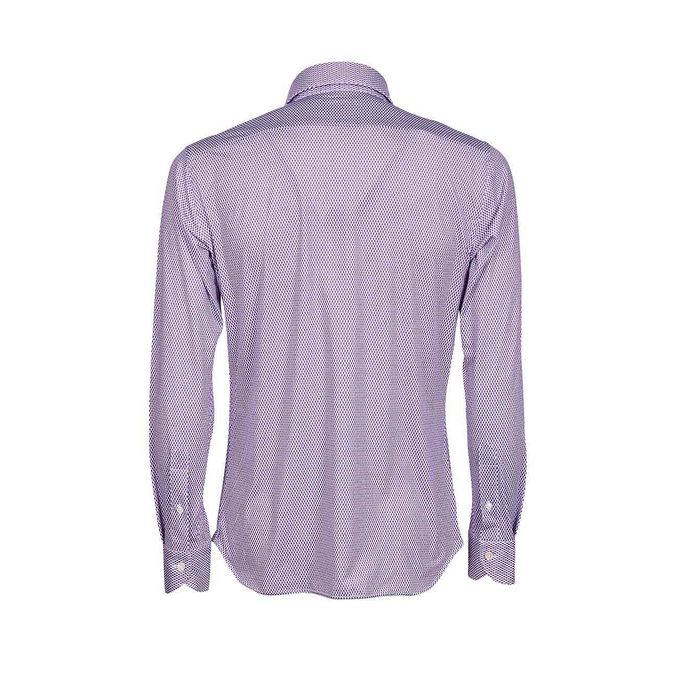 CAMICIA CON FANTASIA REGULAR Uomo Lilla Blu Bianco