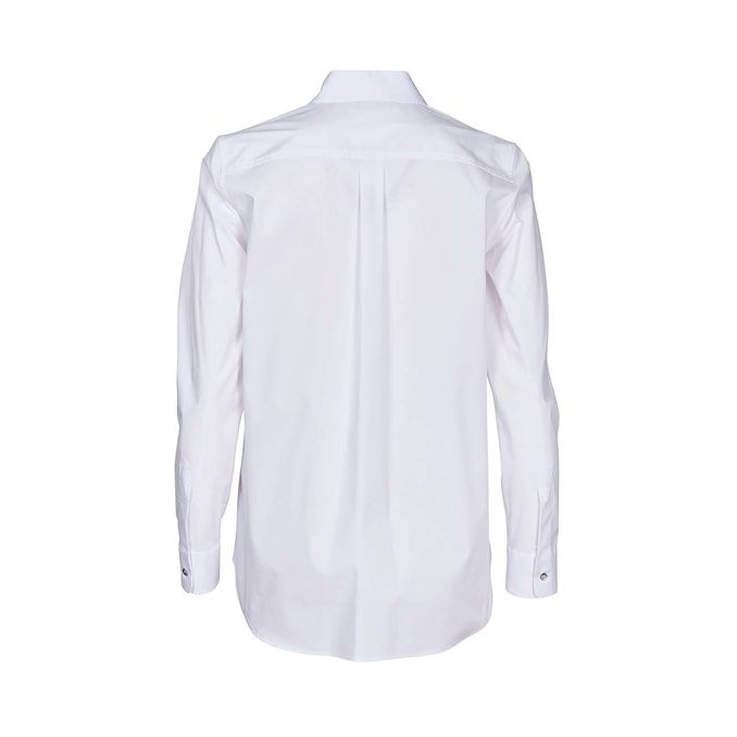 CAMICIA CON TASCHE IN COTONE Donna Bianco