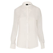 CAMICIA CREPE DE CHINE MISTO Donna Bianco CAMICIA CREPE DE CHINE MISTO Donna Bianco