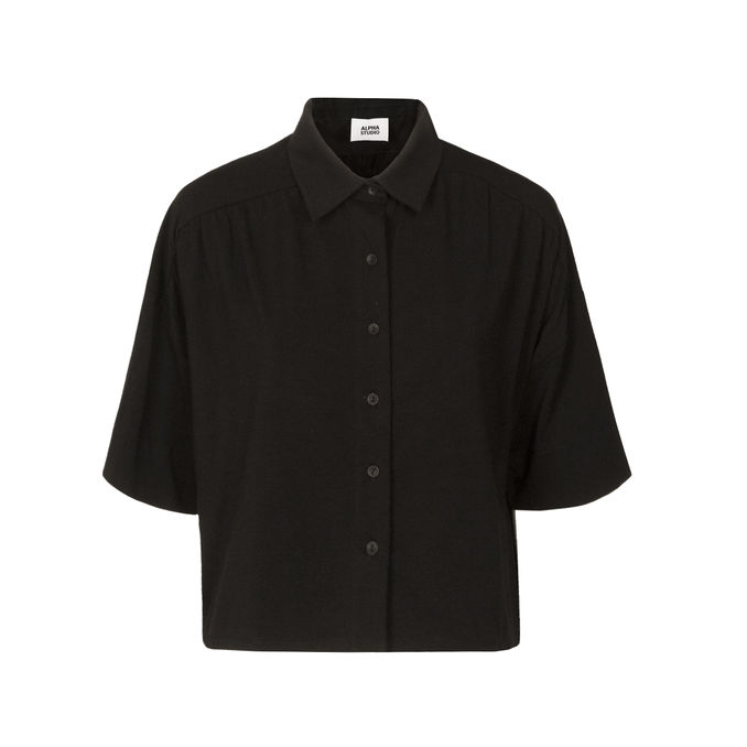 CAMICIA CROP Donna Nero