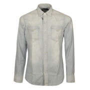 CAMICIA DI JEANS Uomo Denim Chiaro  CAMICIA DI JEANS Uomo Denim Chiaro