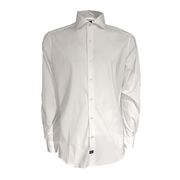 CAMICIA IN COTONE STRETCH CON COLLETTO FRANCESE Uomo Bianco CAMICIA IN COTONE STRETCH CON COLLETTO FRANCESE Uomo Bianco