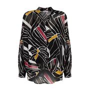 CAMICIA IN GEORGETTE FANTASIA CON TOP Donna Nero Multicolor CAMICIA IN GEORGETTE FANTASIA CON TOP Donna Nero Multicolor