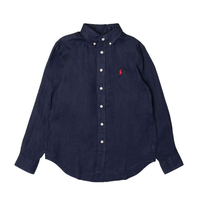 CAMICIA IN LINO Bambino Navy