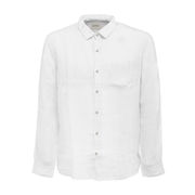 CAMICIA IN LINO COLLETTO CLASSICO Uomo Bianco CAMICIA IN LINO COLLETTO CLASSICO Uomo Bianco