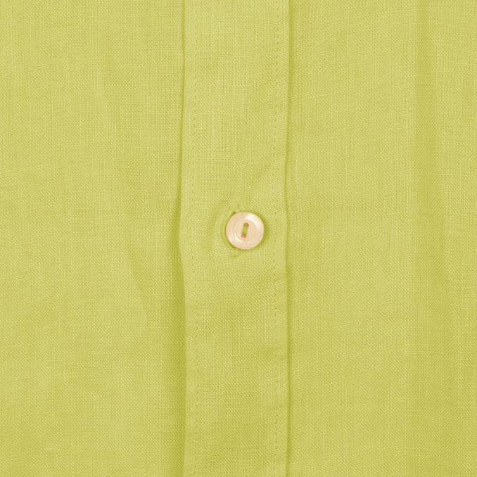 CAMICIA IN LINO COLLO FRANCESE Uomo Giallo Lime