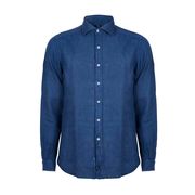 CAMICIA IN LINO CON COLLETTO ALLA FRANCESE Uomo Navy CAMICIA IN LINO CON COLLETTO ALLA FRANCESE Uomo Navy