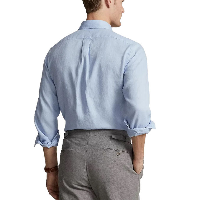 CAMICIA IN LINO Uomo BLUE HYACINTH