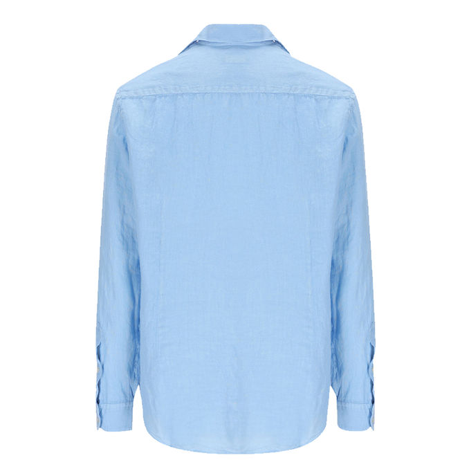 CAMICIA IN LINO Uomo Cielo
