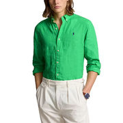 CAMICIA IN LINO Uomo Classic Kelly  CAMICIA IN LINO Uomo Classic Kelly