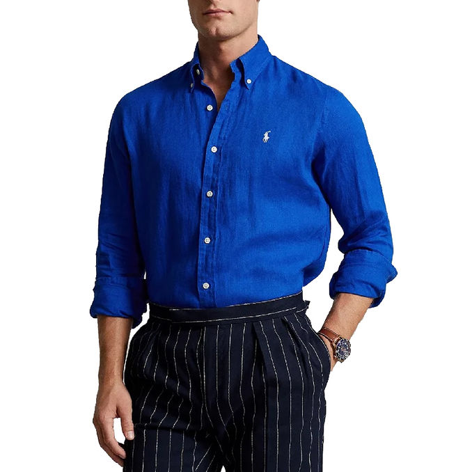 CAMICIA IN LINO Uomo Heritage Blue 